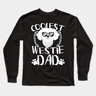 Glasses Coolest Westie Dog Dad Long Sleeve T-Shirt